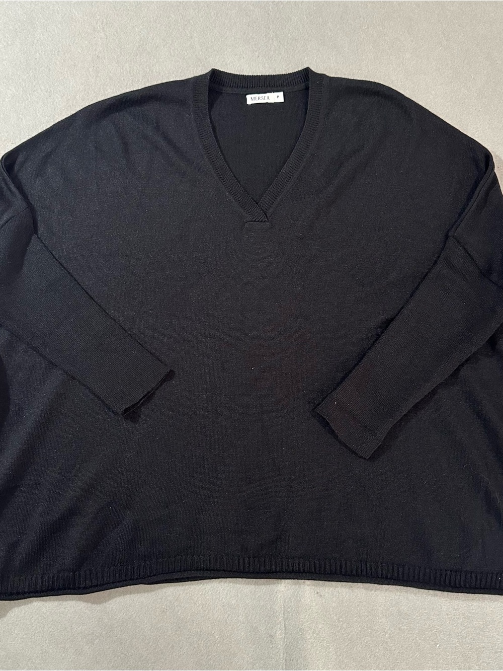 MERSEA Black V-Neck Women's Sweater - Classic Lightweight Knit